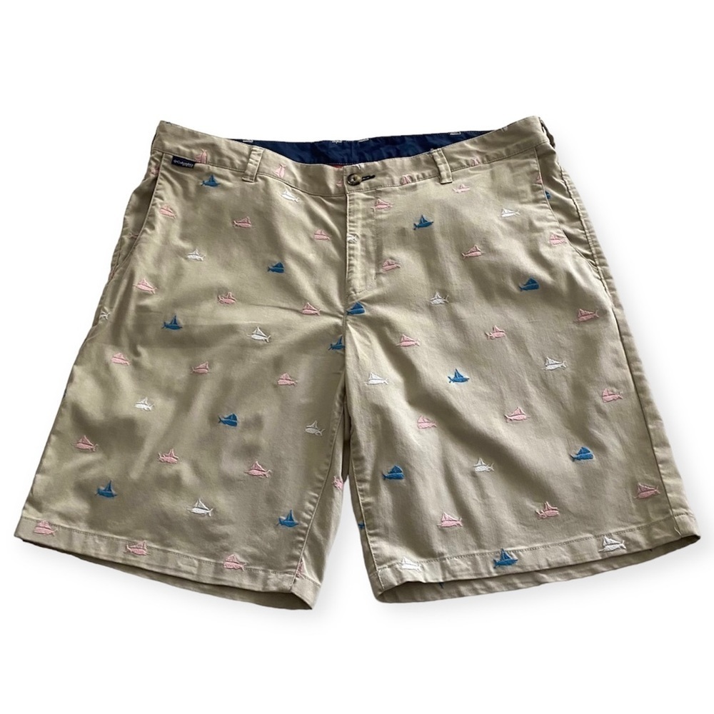 Columbia Regular Fit Embroidered Shorts Size 40"x10" Sailing Beach Lake Boat